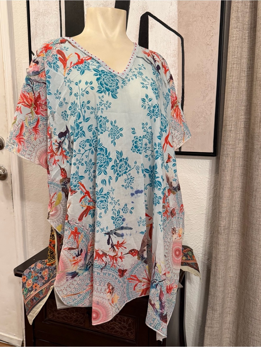 Johnny Was Hummingbird Boho Style Poncho